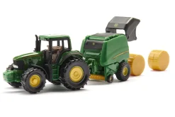 Siku Anbaugeräte|Traktoren*John Deere Traktor mit Ballenpresse
