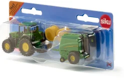 Siku Anbaugeräte|Traktoren*John Deere Traktor mit Ballenpresse