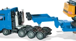 Siku Transport & Beladung|Baustelle*Schwertransporter mit Tiefbettauflieger